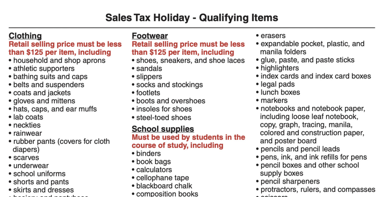 Illinois’ sales tax holiday on backtoschool gear starts Friday