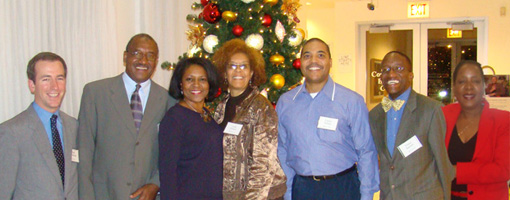 [L-R] Chase Woodward (Chicago Health Corps Member & Consultant), Hubert Newkirk (Litter Free Zone Coordinator), Saint Turner (Administrative Assistant), Linda Johnson (Business & Project Manager), Carlos Nelson (Executive Director), Ernest Sanders (NCP Organizer), and Cheryl Johnson (NCP Director).