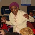 Even at ninety-seven years old, Ms. Otonie Griffin can still groove to the sound of Johnny Drummer and the Starlighters.